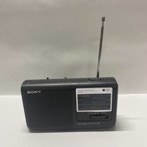SONY ICF-36 WEATHER TV FM AM - 4 BAND RADIO - AC OR BATTERY - TESTED -